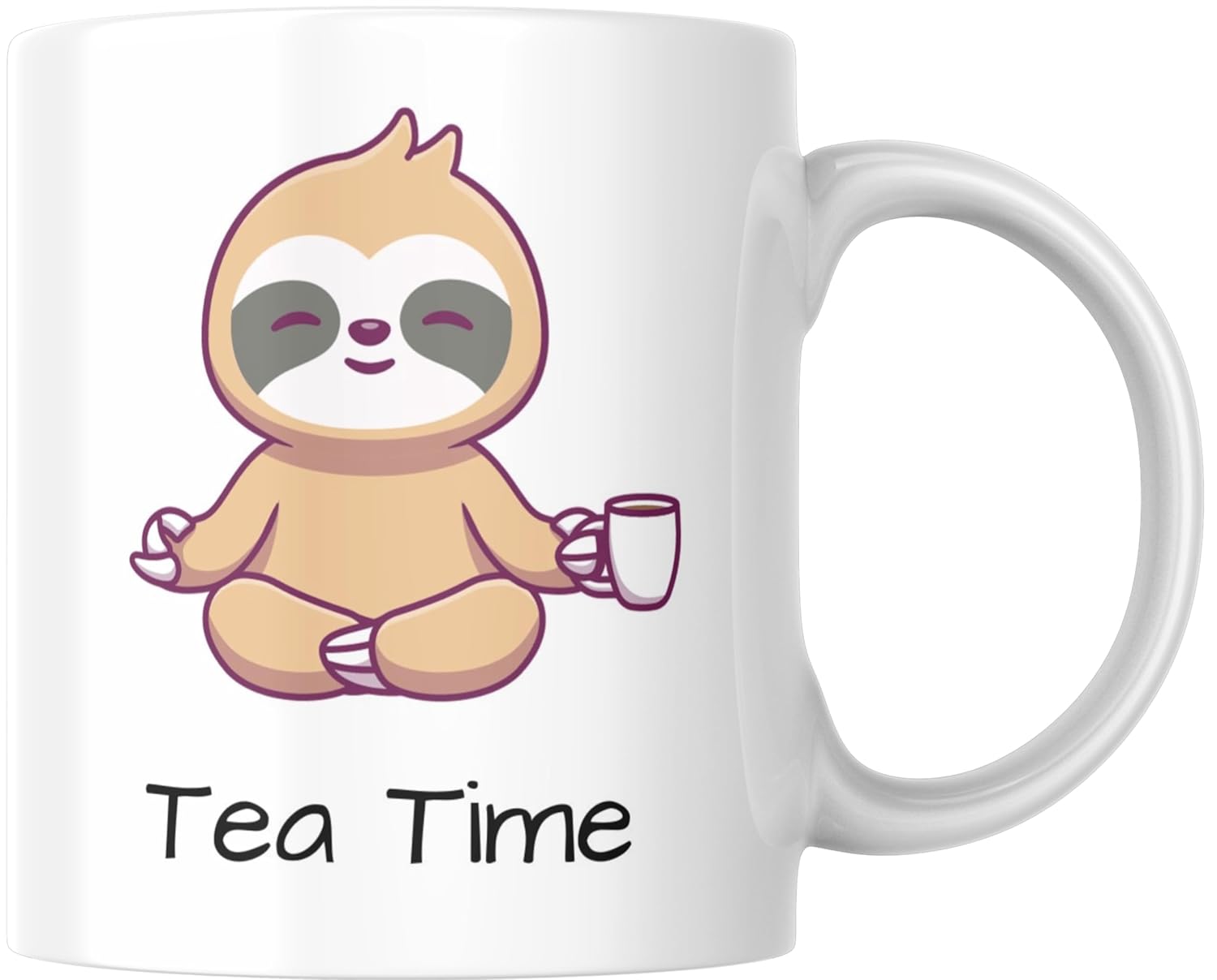 Rosa Mystica Designer Printed Coffee Mug/Cup for Coffee/Tea Lovers Cartoon Tea time Theme Print Ceramic Mug 300 ml - White