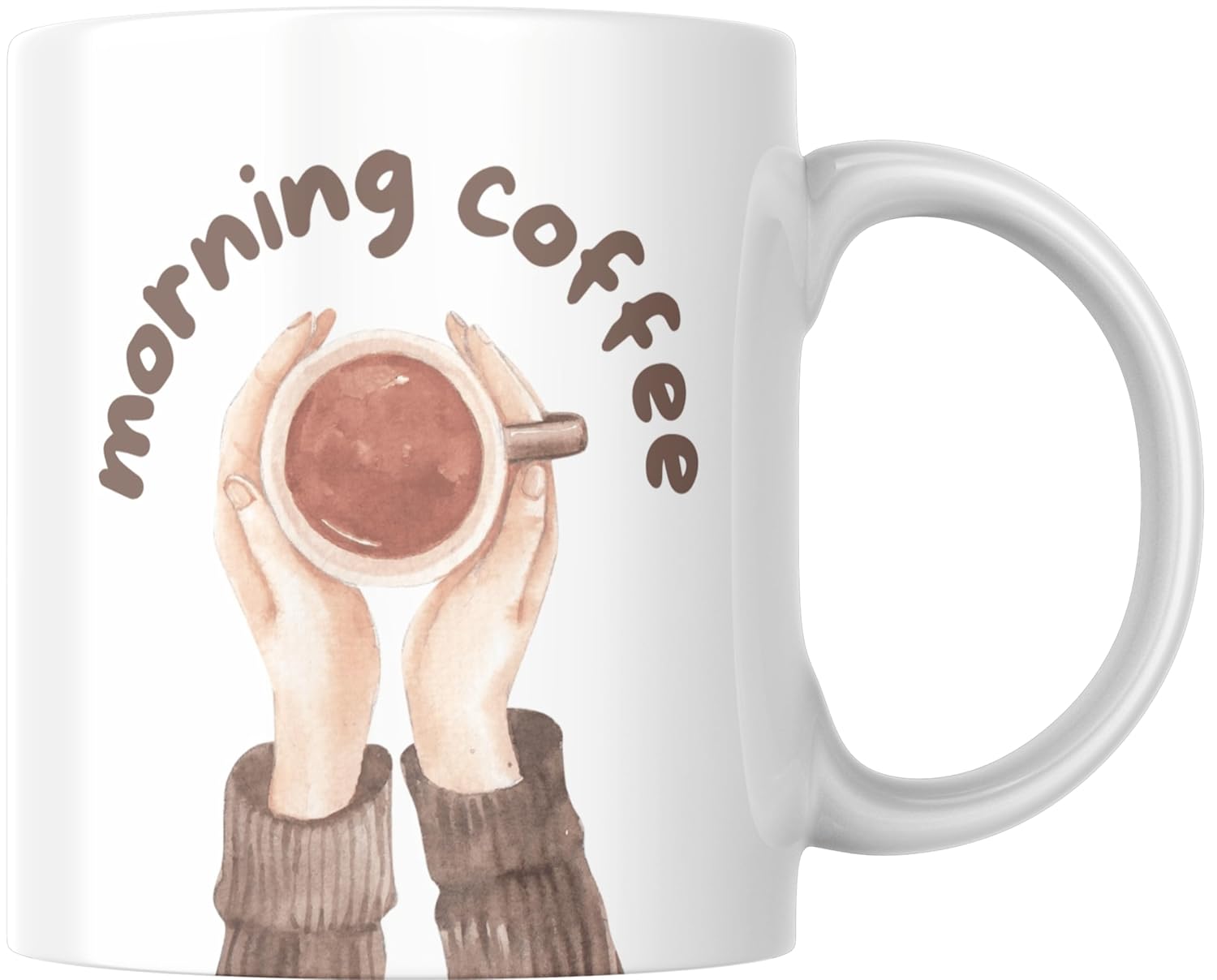 Rosa Mystica Morning Coffee Mug for Daily Use for Gift to Yourself, Best Friends, Coffee Mugs, White Ceramic Mugs- 300 ml Brand: Rosa Mystica