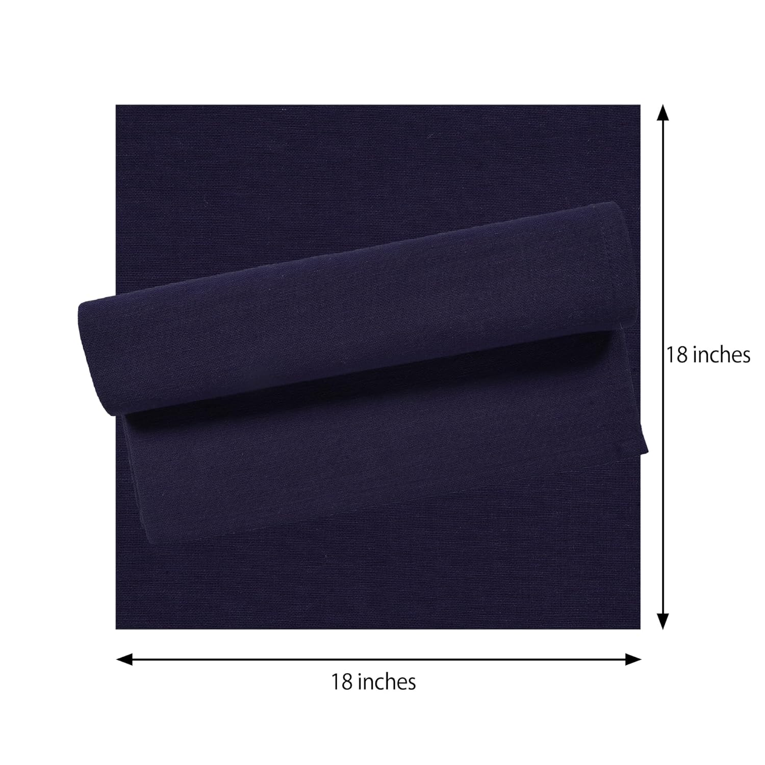 Rosa Mystica Cloth Napkins 18x18 Inches, 85% Cotton 15% Linen Dinner Napkins with Hemmed Edges, Washable Napkins Ideal for Parties, Weddings and Dinners (Carbon Black, Pack of 6)