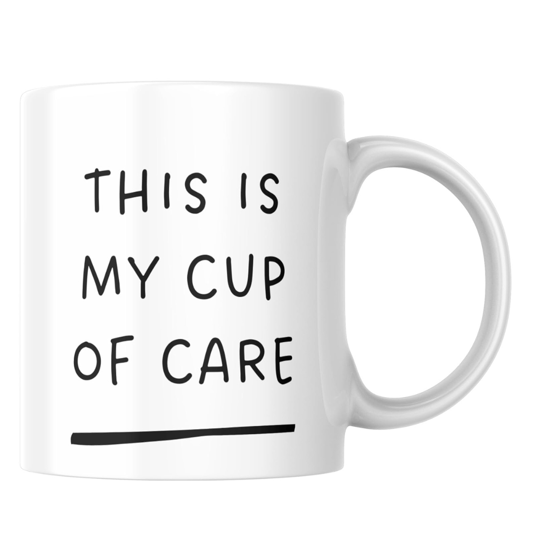 Rosa Mystica Designer Printed Coffee Mug/Cup for Coffee/Tea Lovers Quoted Theme Coffee Beans Print Ceramic Mug 300 ml - White