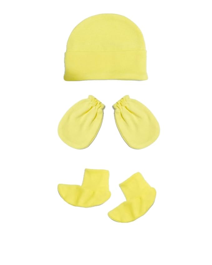 Rosa Mystica New Born Baby Infant Soft Cotton Mitten Sets with Cap and Booties (Set of 4, Multi Color)