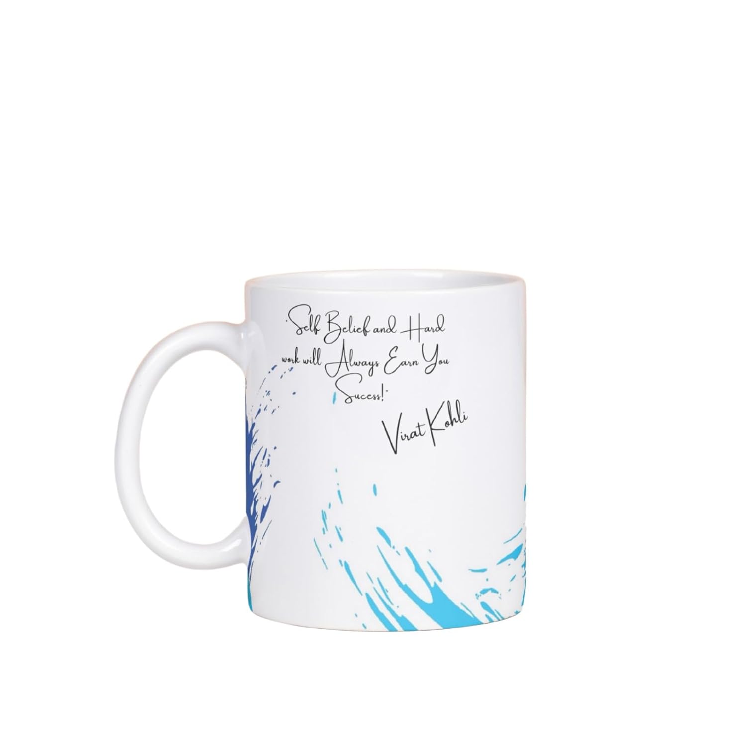 Rosa Mystica Virat Kohli Printed Coffee Mug Gift for Cricket Lovers | Mug for Virat Fans | Gift for Cricket Fans Brother, Friend, Boss, Colleagues (White) - 300 ml