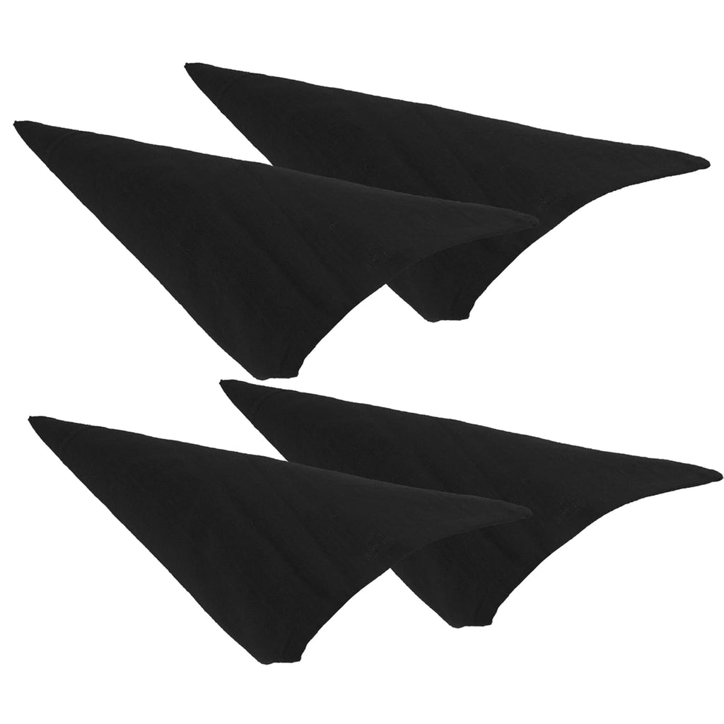 Rosa Mystica Cloth Napkins 18x18 Inches, 85% Cotton 15% Linen Dinner Napkins with Hemmed Edges, Washable Napkins Ideal for Parties, Weddings and Dinners (Black, Pack of 6)