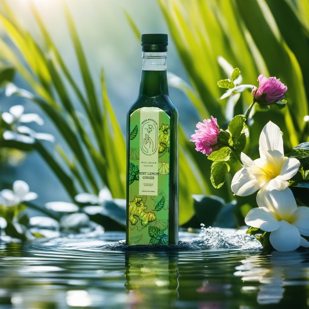 Rosa Mystica Lemon Ginger Mint Squash – Refreshing Summer/Winter Drink