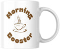 Rosa Mystica Quoted Coffee Mug (Morning Booster) Ceramic White Tea/Coffee Mug for Gift -300 ml