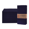 Rosa Mystica Cloth Napkins 18x18 Inches, 85% Cotton 15% Linen Dinner Napkins with Hemmed Edges, Washable Napkins Ideal for Parties, Weddings and Dinners (Carbon Black, Pack of 6)