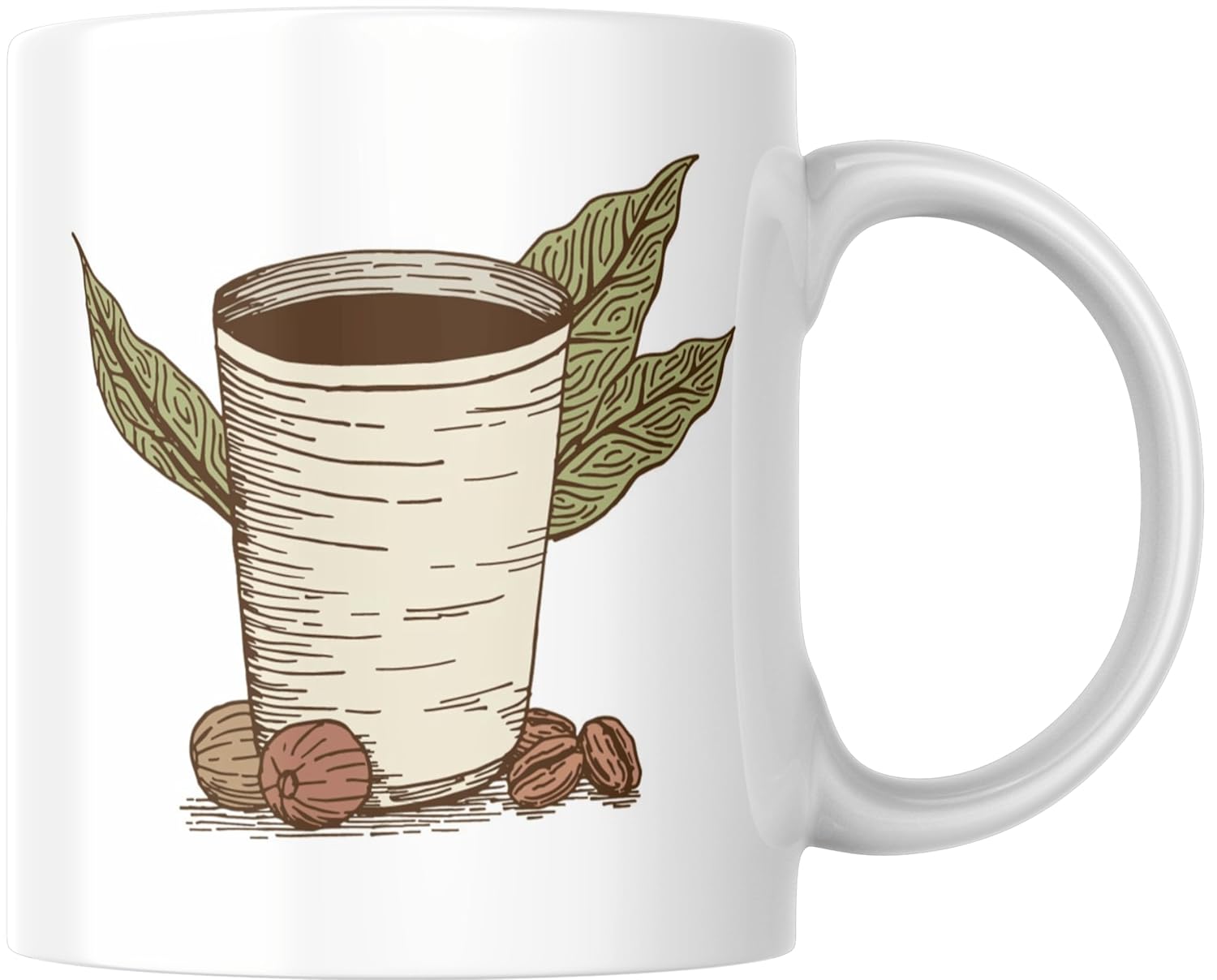 Rosa Mystica Designer Printed Coffee Mug/Cup for Coffee/Tea Lovers Vintage Theme Print Ceramic Mug 300 ml - White Brand: Rosa Mystica