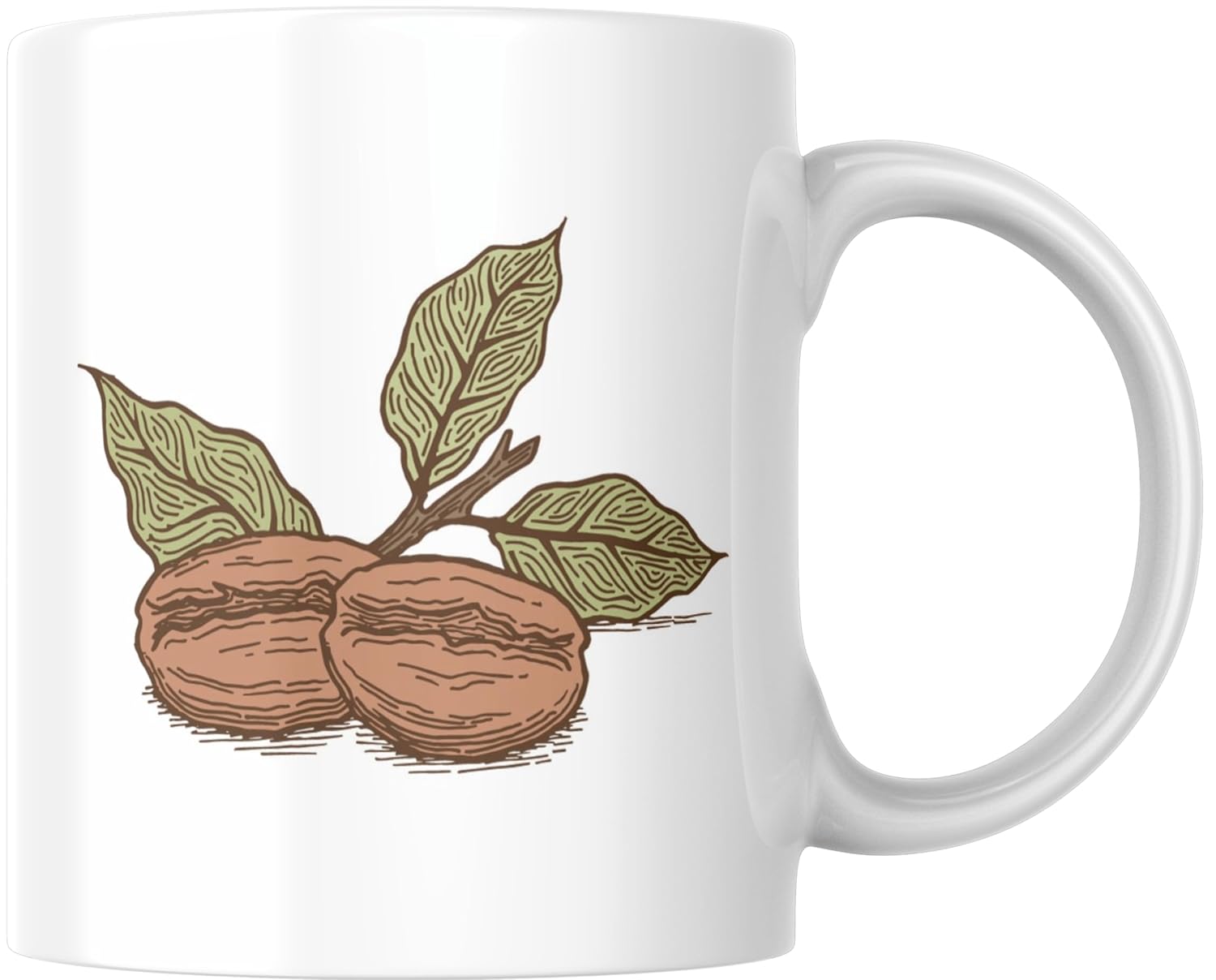 Rosa Mystica Designer Printed Coffee Mug/Cup for Coffee/Tea Lovers Vintage Theme Coffee Beans Print Ceramic Mug 300 ml - White