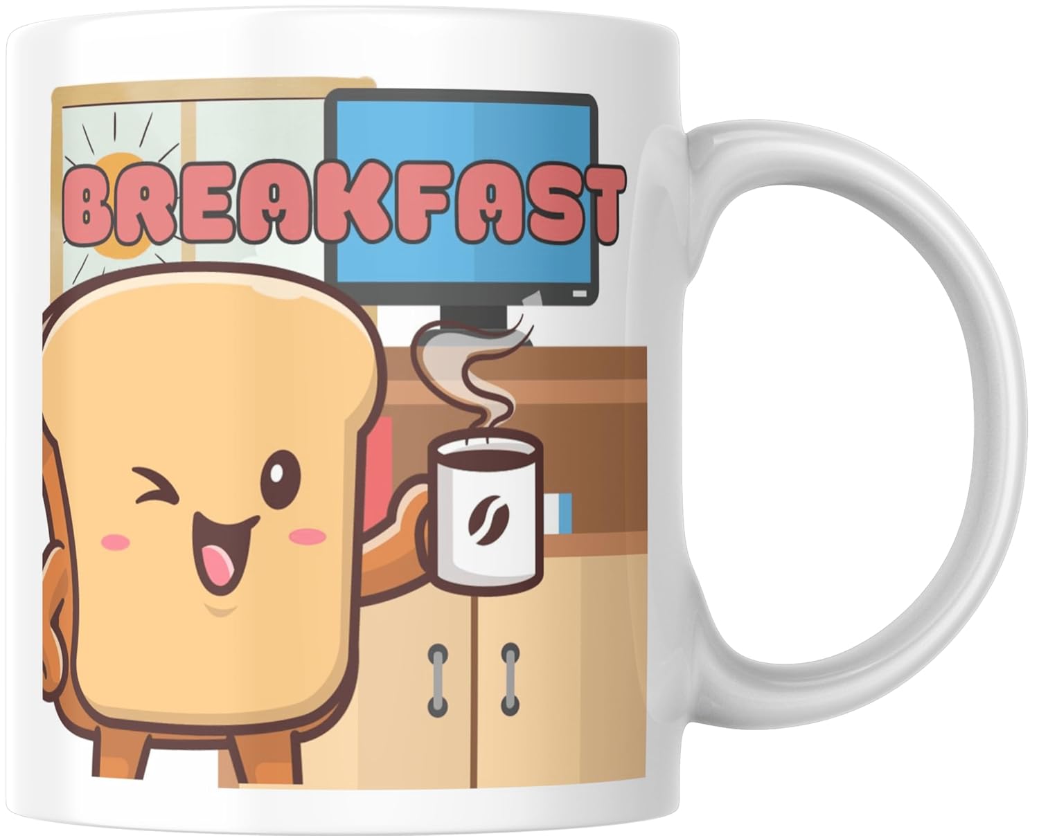 Rosa Mystica Glossy Printed Coffee Mug/Cup for Tea Coffee Lovers in Cute Print Ceramic Mug 300 ml - White