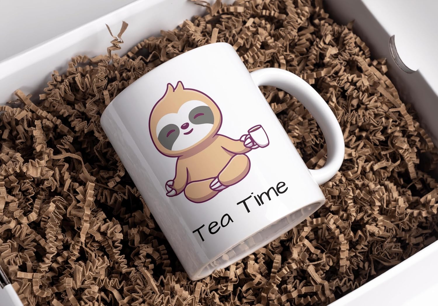 Rosa Mystica Designer Printed Coffee Mug/Cup for Coffee/Tea Lovers Cartoon Tea time Theme Print Ceramic Mug 300 ml - White