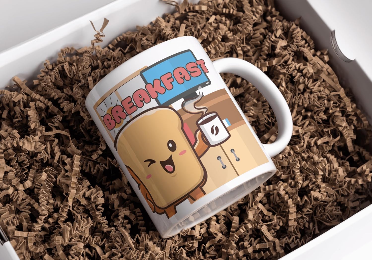 Rosa Mystica Glossy Printed Coffee Mug/Cup for Tea Coffee Lovers in Cute Print Ceramic Mug 300 ml - White