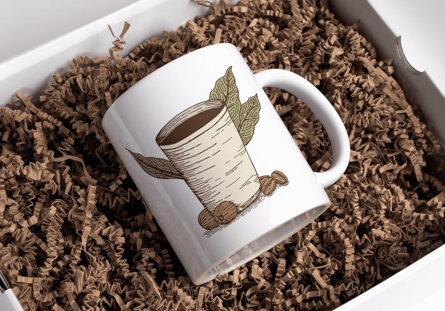 Rosa Mystica Designer Printed Coffee Mug/Cup for Coffee/Tea Lovers Vintage Theme Print Ceramic Mug 300 ml - White Brand: Rosa Mystica