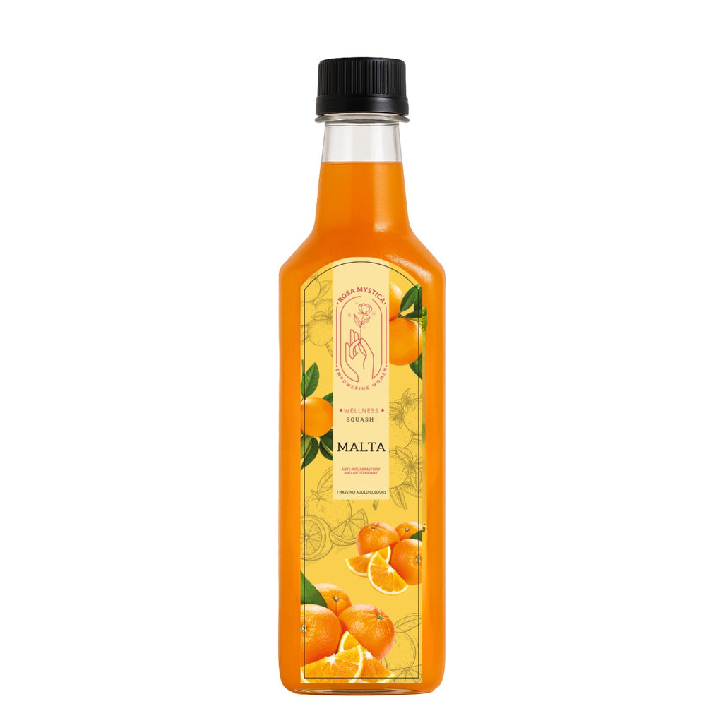 Rosa Mystica Malta Squash 500 ml – Natural Fruit Drink Concentrate, No Artificial Colors, Refreshing & Healthy Juice, Beverage